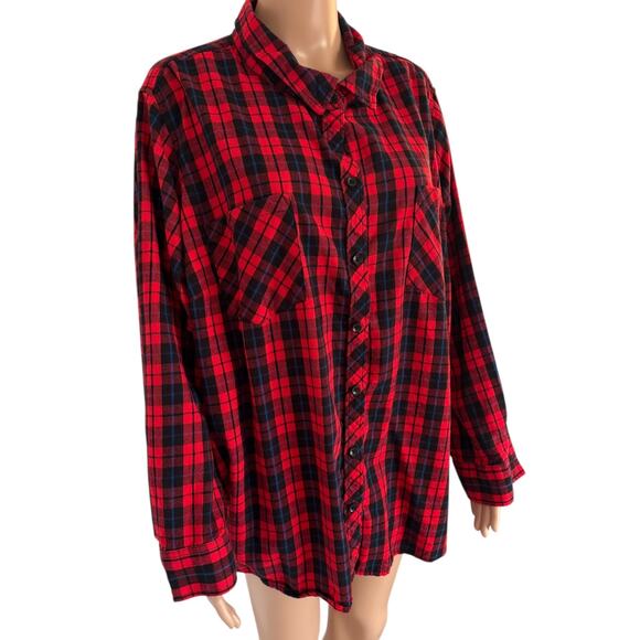 Upcycled Plaid Flannel Shirt Gingerbread My Feet Hurt Shut Up Funny Christmas 3X - Picture 3 of 5